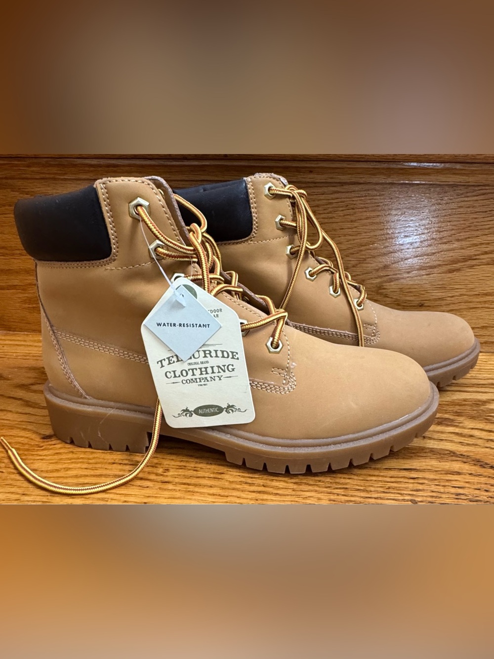 Telluride Clothing Co. FLINT Tan Waterproof Work Ankle Boots Women’s 8.5 NWT NEW